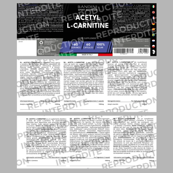 Complément alimentaire à base d’Acetyl L-Carnitine