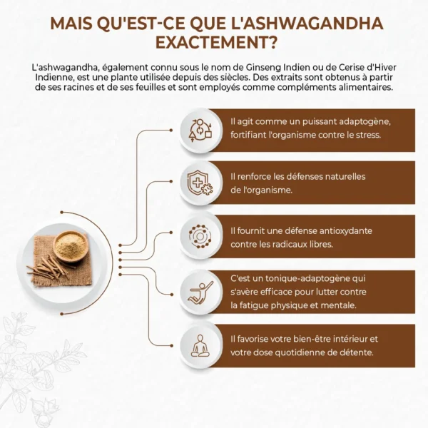 Complément alimentaire à base d’Ashwagandha