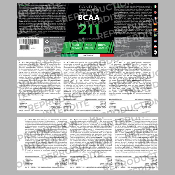Complément alimentaire à base de BCAA 2 1 1