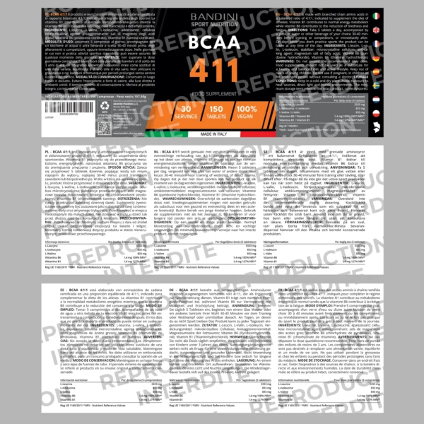 Complément alimentaire à base de BCAA 4 1 1 150