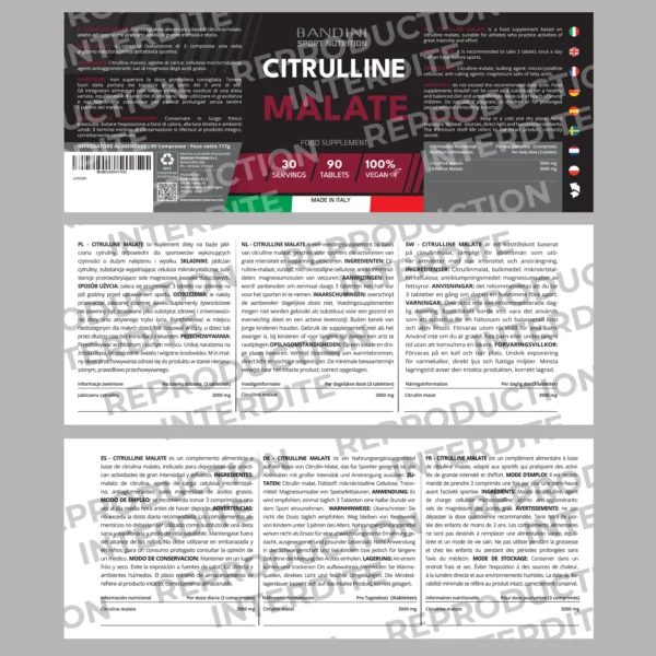 Complément alimentaire à base de Citrulline Malate