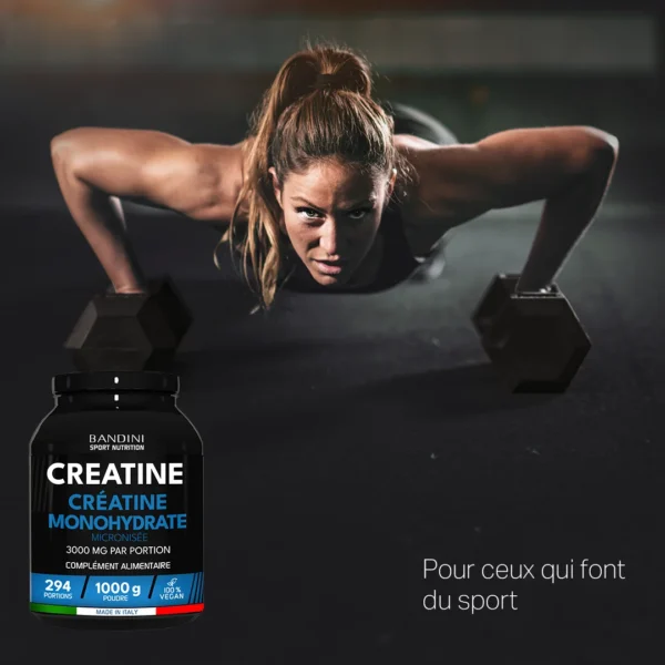Complément alimentaire à base de créatine en poudre
