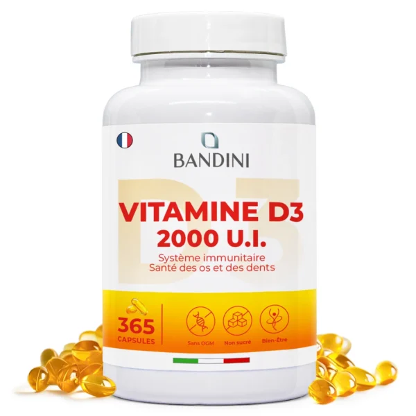 Complément alimentaire à base de vitamine D3 2000 UI