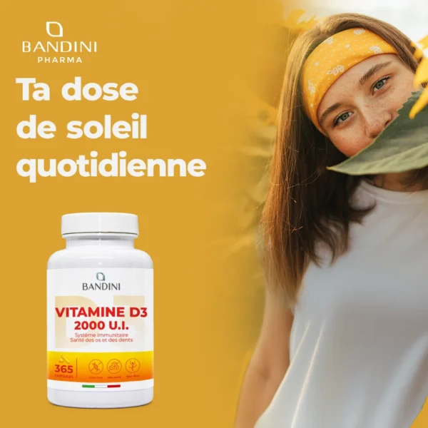 Complément alimentaire à base de vitamine D3 2000 UI
