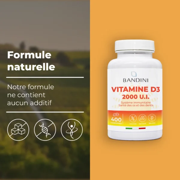 Complément alimentaire à base de vitamine D3 2000 UI