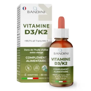 Complément alimentaire à base de D3+K2 en gouttes