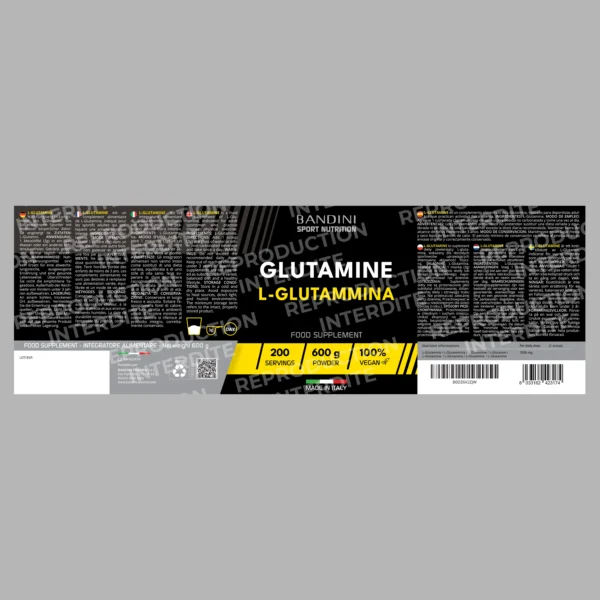 Complément alimentaire à base de glutamine en poudre