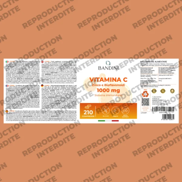 Complément alimentaire à base de vitamine C + zinc