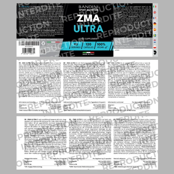 Complément alimentaire à base de ZMA Ultra