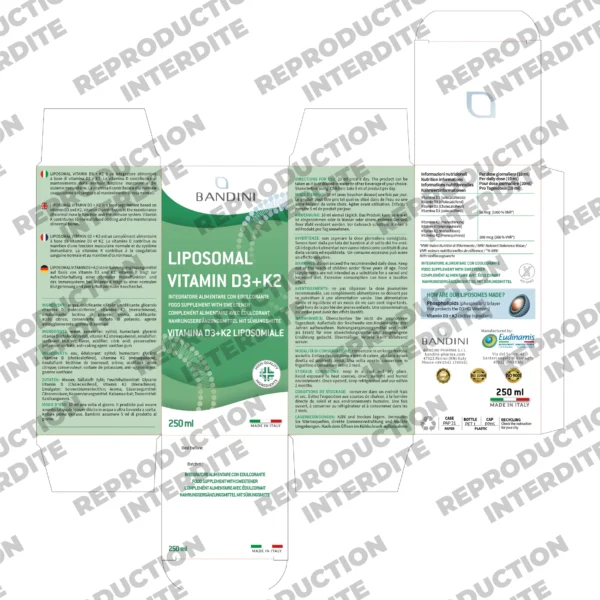 Complément alimentaire liposomé à base de vitamine D3+K2