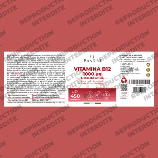 Complément alimentaire à base de vitamine B12