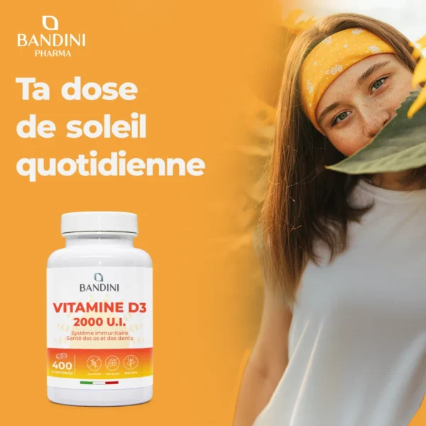 Complément alimentaire à base de vitamine D3 2000 UI