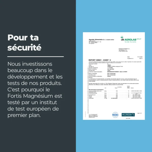 Complément alimentaire à base de Fortis Magnesium