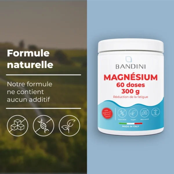 Complément alimentaire à base de magnésium en poudre