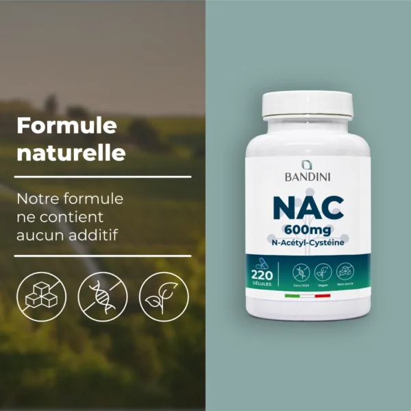 Complément alimentaire à base de NAC N-acétyl-cystéine