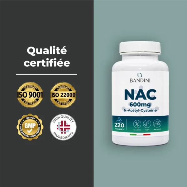 Complément alimentaire à base de NAC N-acétyl-cystéine