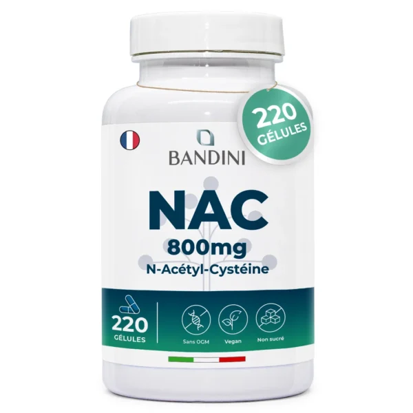 NAC N-Acetyl-Cysteine 800mg – 220 Gélules