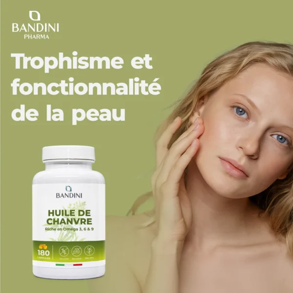 Complément à base d’huile de graines de chanvre