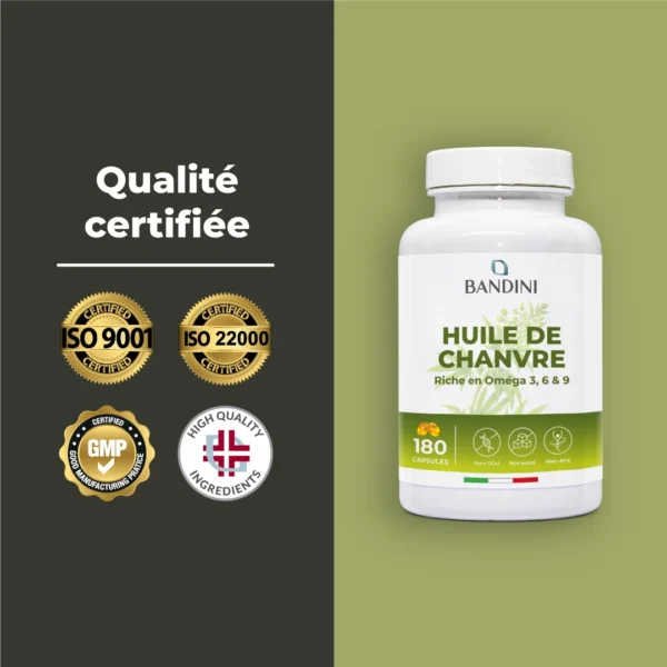 Complément à base d’huile de graines de chanvre