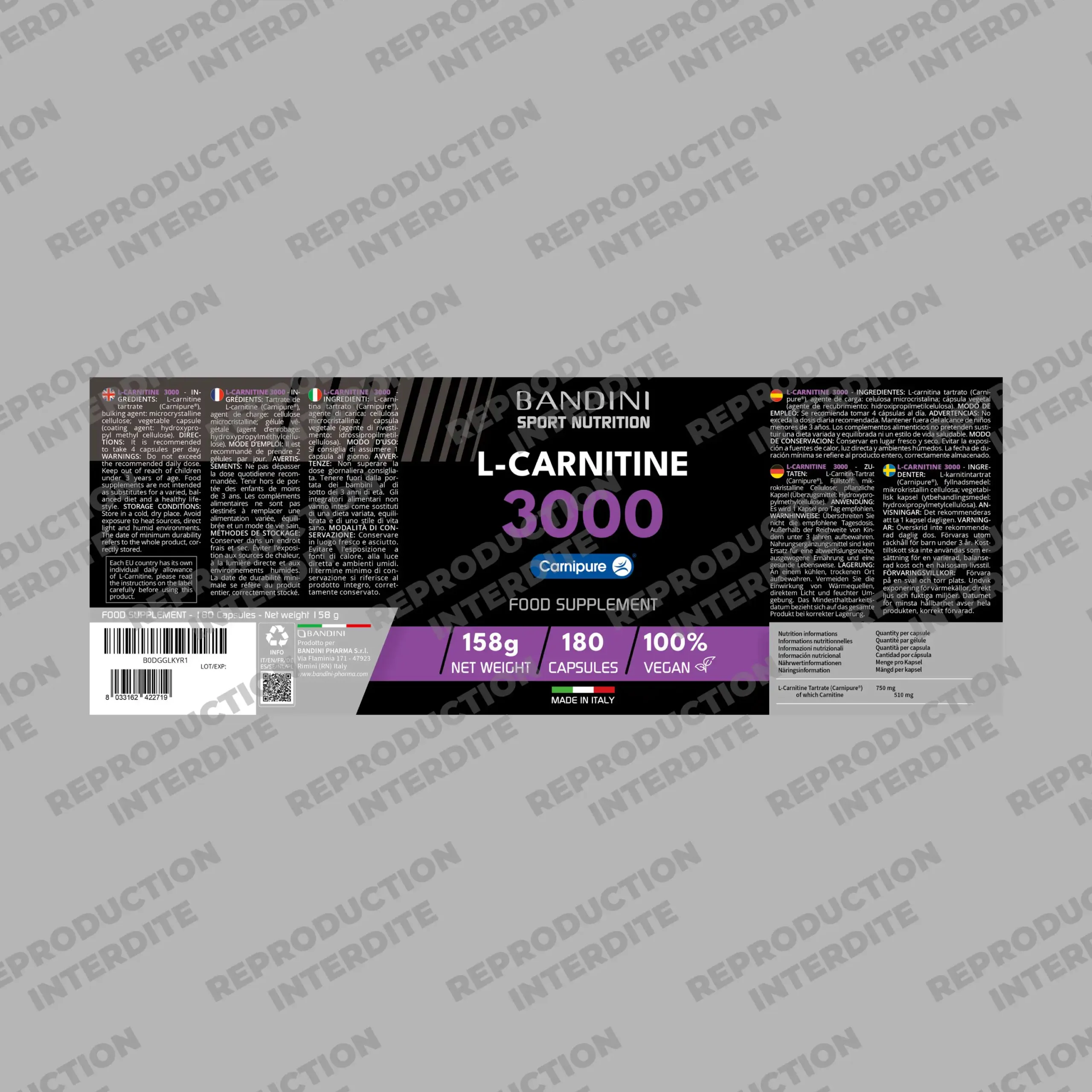 posologie l carnitine L Carnitine 3000 180 gélules