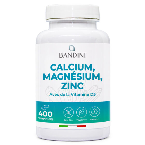 Calcium Magnésium Zinc – 400 comprimés