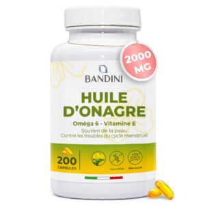 Huile d Onagre 200 softgels BANDINI main