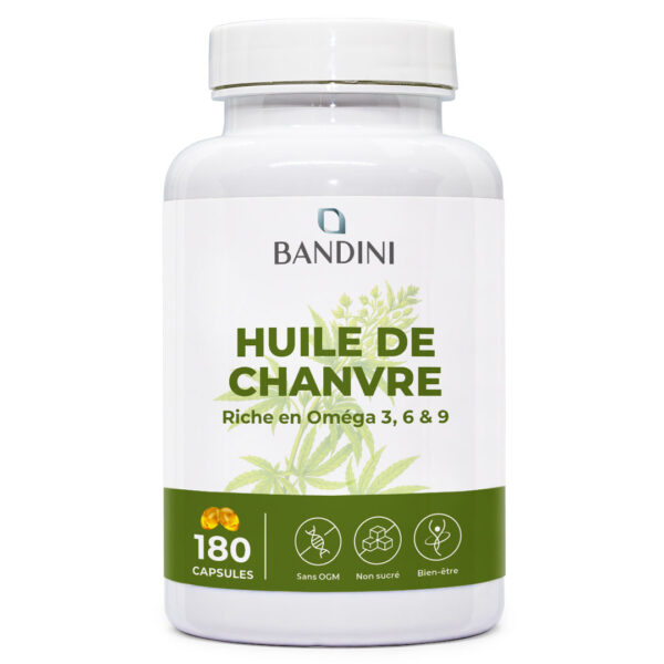 Huile de chanvre – 180 capsules