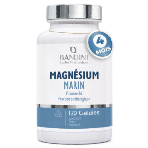 Magnésium marin avec Vitamine B6 120 gélules BANDINI main