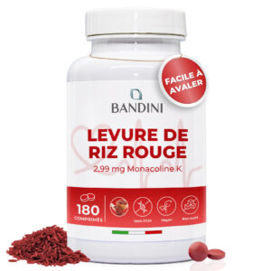 Riz Rouge 180 comprimés BANDINI main