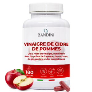 Vinaigre de cidre de pomme 180 gélules BANDINI main