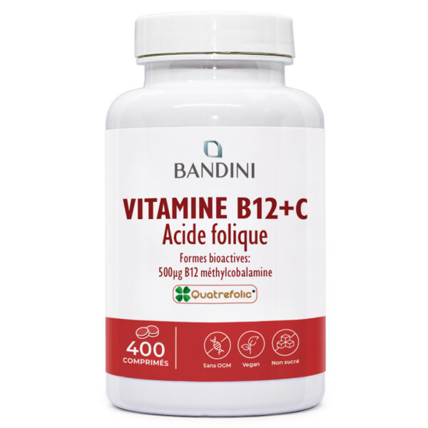 Vitamine B12 + Acide folique + Vitamine C – 400 comprimés