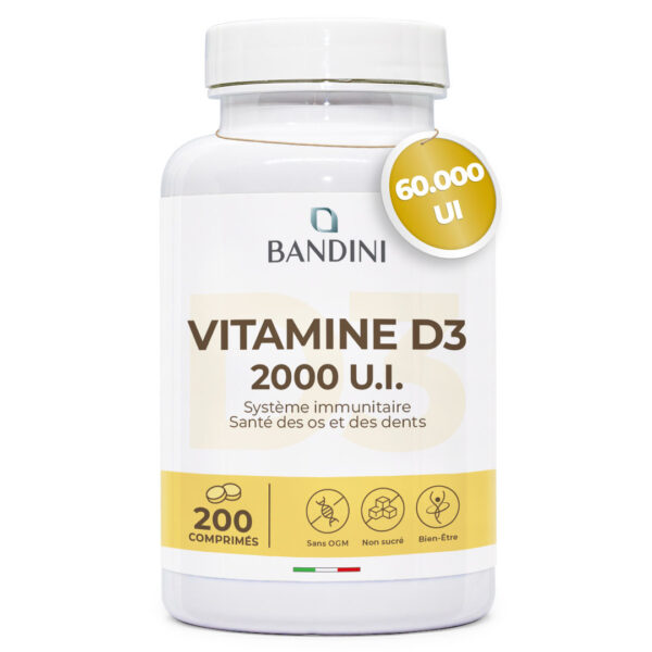 Vitamine D3 2000 U.I. – 200 comprimés