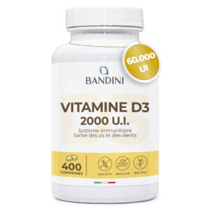 Vitamine D3 2000 U I 400 comprimés BANDINI main