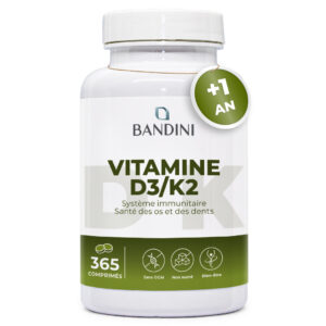 Vitamine D3 K2 365 comprimés BANDINI main