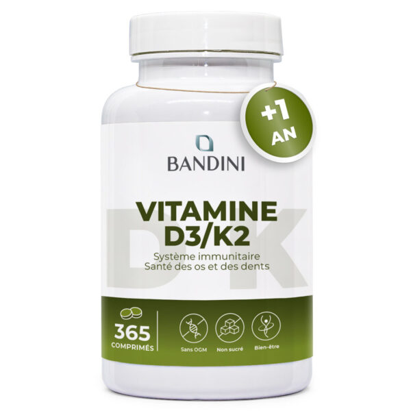 Vitamine D3+K2 – 365 comprimés